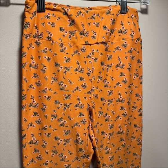 Set of 2 NEW LulaRoe OS Soft Leggings One Size 2-10 Small-Large Orange Pink - Picture 14 of 16